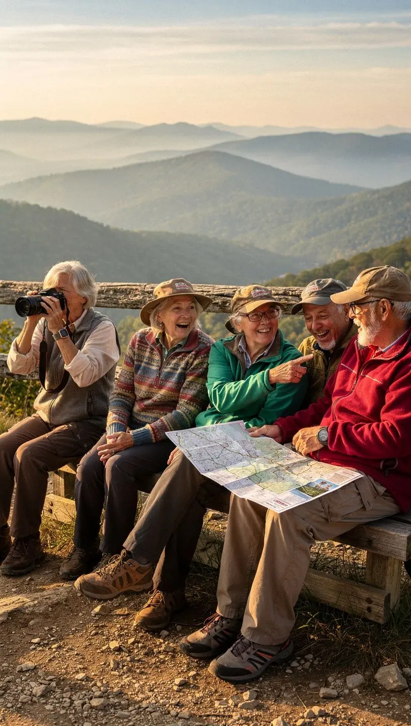 Дорожный планировщик отмечает ключевые туристические точки на распечатанной карте с маршрутом